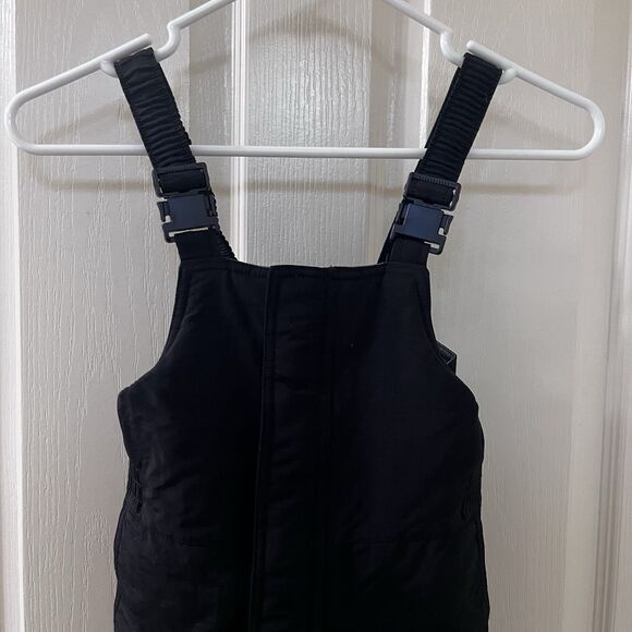 Hanna Andersson Black Snow Bibs Overalls Kids Size 100 US 4 - Picture 2 of 16